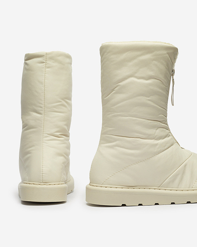 Pantofi de damă bej a'la cizme de zăpadă Tirigga- Footwear