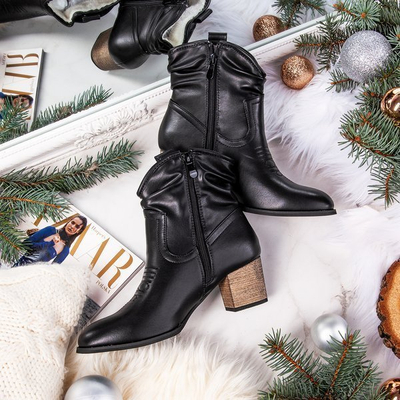 OUTLET Cizme de cowboy calde negre Vincenza - încălțăminte