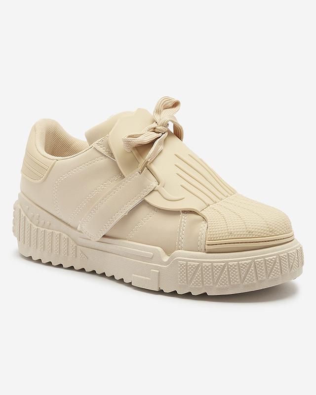 Pantofi sport de damă bej cu inserții de cauciuc Inika - Încălțăminte