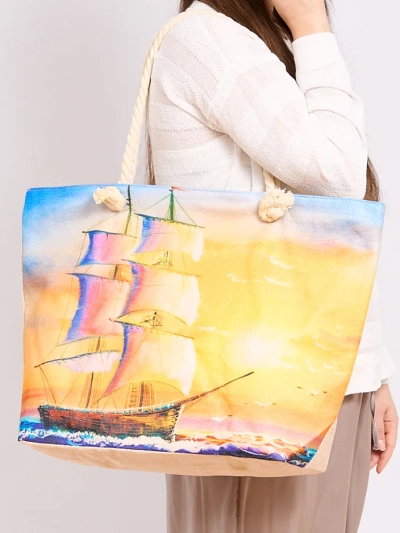 Royalfashion Sac mare din țesătură cu imprimeu