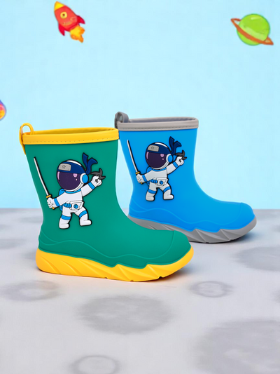 Cizme de ploaie pentru copii Royalfashion cu astronautul Cosmos Boy