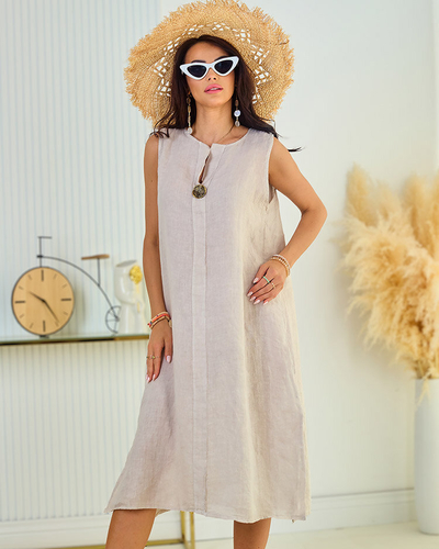 Royalfashion Rochie supradimensionată pentru femei Linen