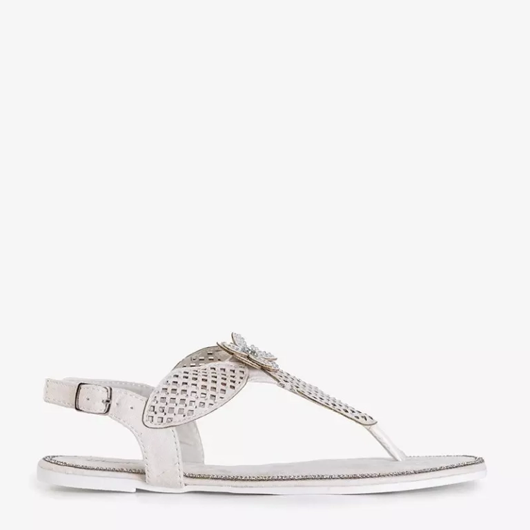 OUTLET Sandale albe Kasey - Incaltaminte