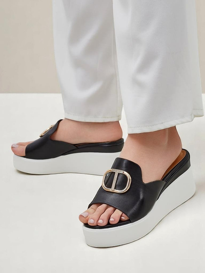 Royalfashion șlapi wedge pentru femei Daffin