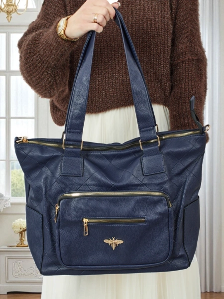 Geantă de damă shopper din piele ecologică matlasată Marvaya