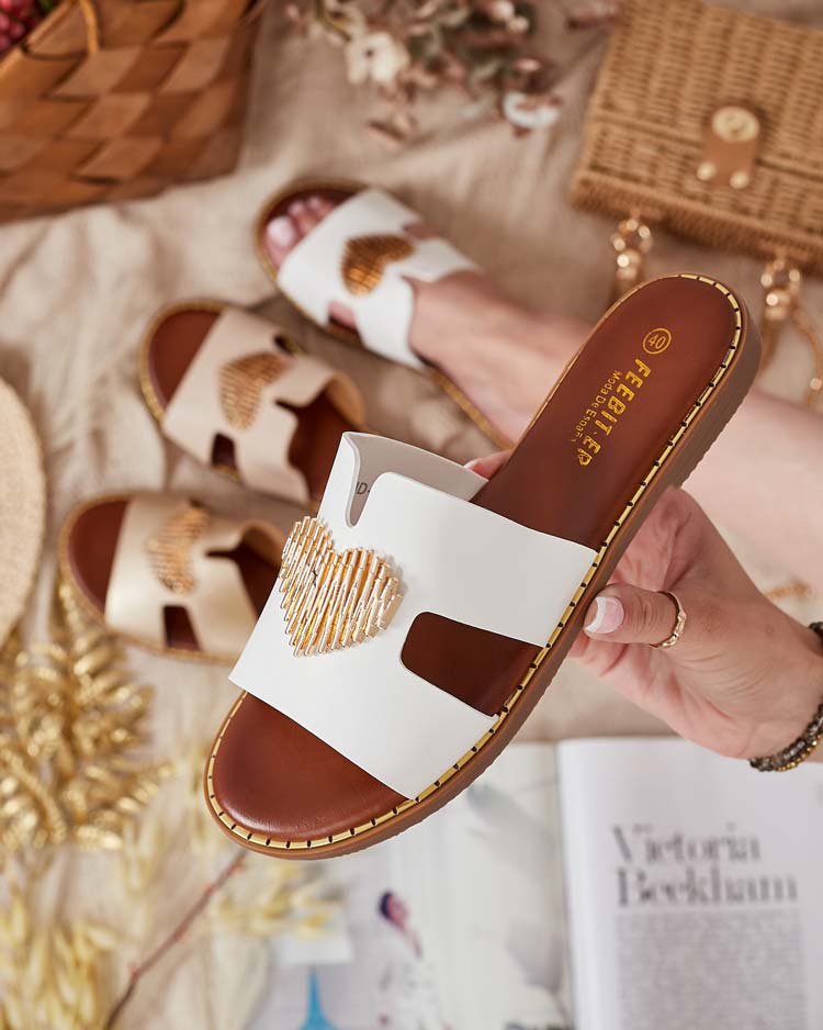 Royalfashion Șlapi cu talpă plată Ortyca pentru femei