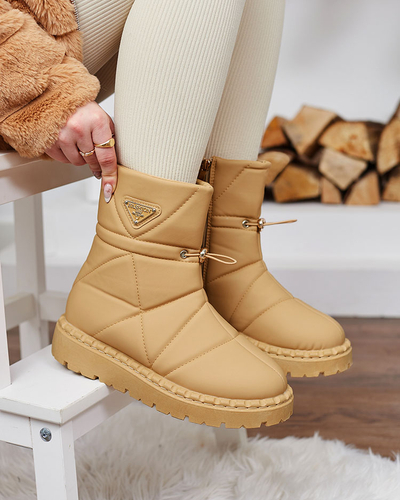 Royalfashion Camel cizme de damă a'la cizme de zăpadă Oterika