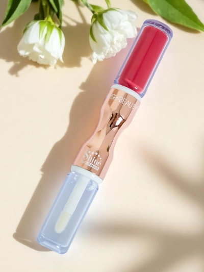 Ruj și gloss transparent 2-în-1 Lady Bug