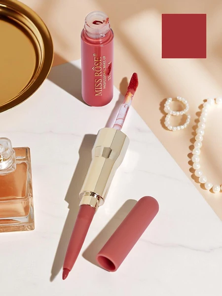 Ruj lichid și creion de buze 2-în-1 Coral Fever