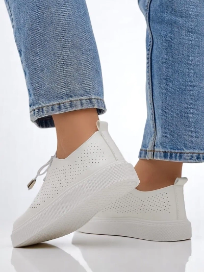 Royalfashion Pantofi sport perforați pentru femei cu șireturi Vaned