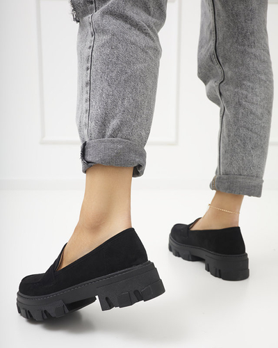 OUTLET Pantofi Visavi din piele ecologica dama neagra - Incaltaminte