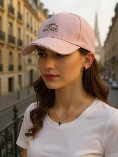 Royalfashion Șapcă cu pietre strălucitoare Paris Glam