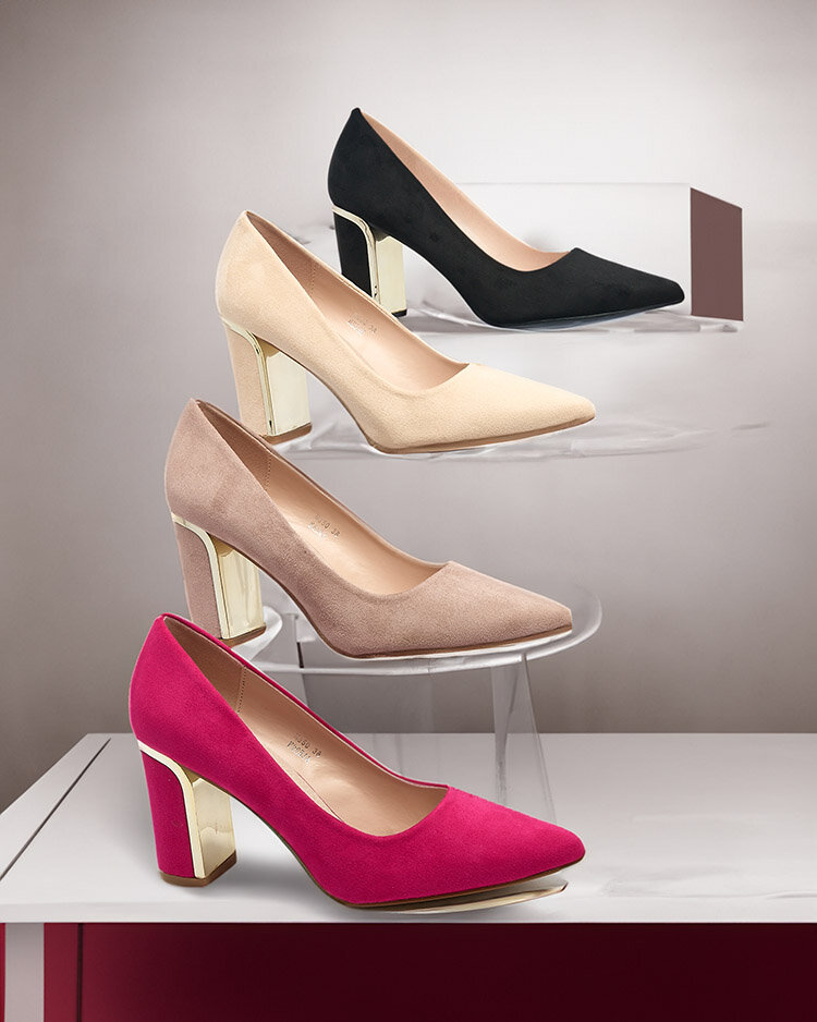 Royalfashion Pantofi de damă din piele ecologică de căprioară bej Afrogosa