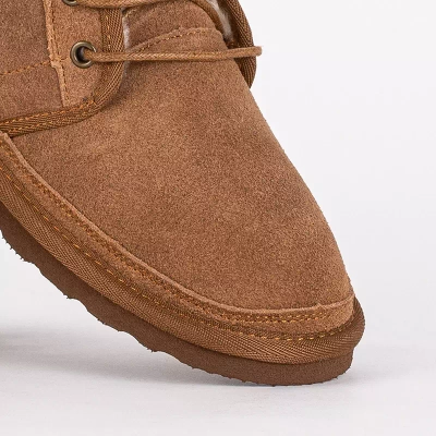 OUTLET Cizme de zapada scurte cu siret maro pentru copii Tibilis- Pantofi