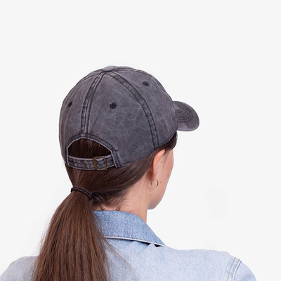 Șapcă de baseball din denim negru de damă - Accesorii