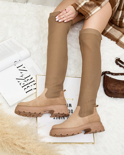 Royalfashion Cizme peste genunchi slip-on de damă Senolel