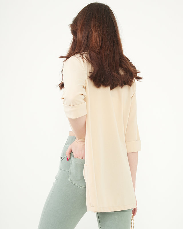 Pelerina de dama crem fara inchidere - Imbracaminte