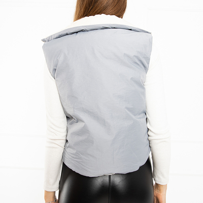 Vesta scurta gri pentru dama - Imbracaminte