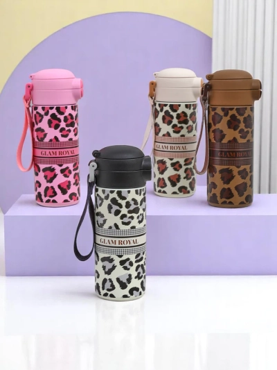 Royalfashion Cană Termică cu Tulpină Glam Leo