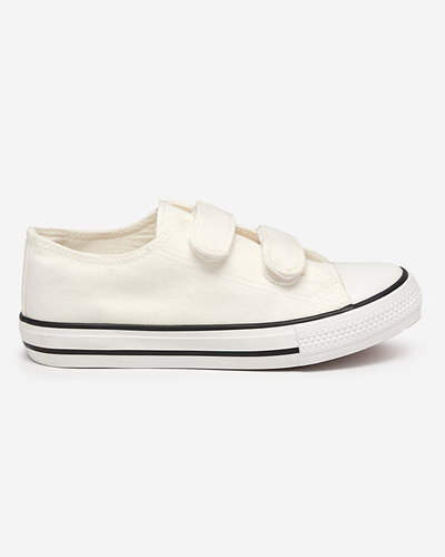 OUTLET Tenisi Bovis Velcro fete alb-ecru - Incaltaminte