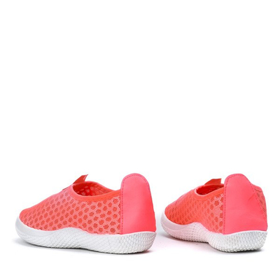 Neonowe pomarańczowe sportowe buty slip on Nieve - Obuwie