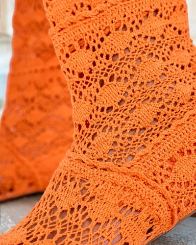 Royalfashion Cizme întredeschise până la genunchi pentru femei Corro