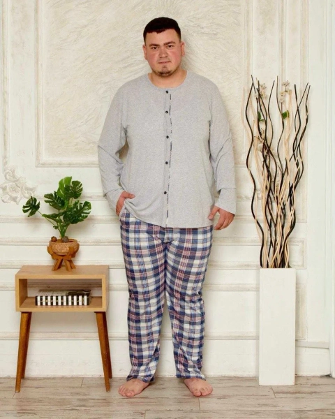 Royalfashion Pijama din bumbac pentru bărbați cu imprimeu