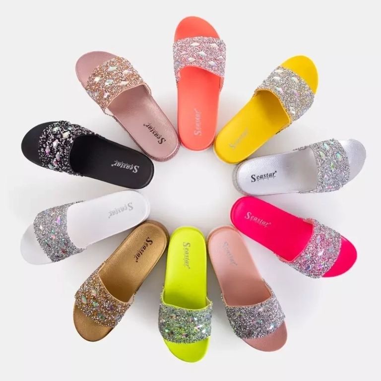 OUTLET Sandale cu platformă neagră pentru femei cu zirconiu cubic Sailor - Încălțăminte