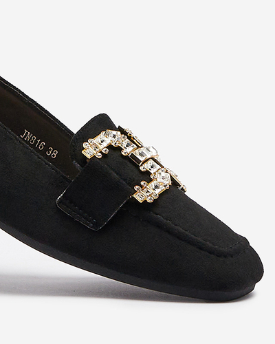 Mocasini negri de damă Jaorica- Footwear