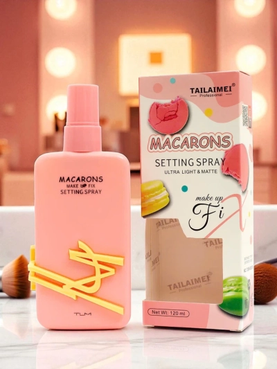 Macarons Spray Fixare Machiaj Roz