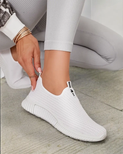 Pantofi sport slip-on dama albi Palomena - Incaltaminte