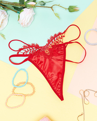 Tanga dama rosie din dantela - Lenjerie intima