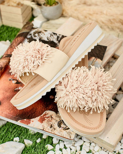 Royalfashion Women's Fasis Tassel Flip Flops