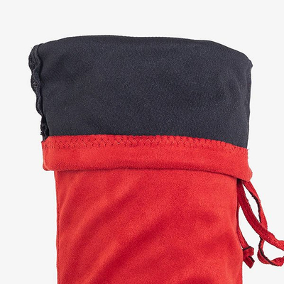 Cizme de genunchi roșii pentru femei de la Elvin- Shoes