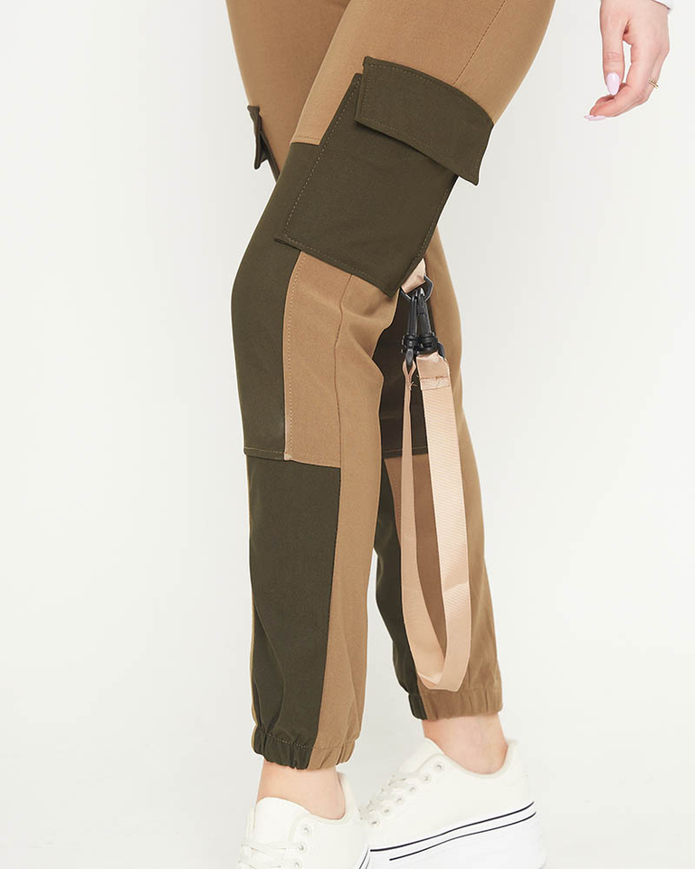 Pantaloni cargo de damă kaki - Îmbrăcăminte