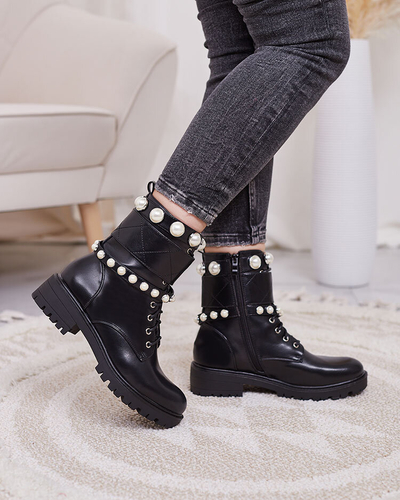 Royalfashion Cizme bagger de damă în negru Fessefy