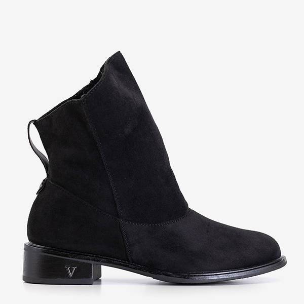 Cizme negre cu toc plat Himalia - Încălțăminte