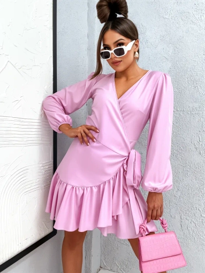 Rochie mini legată Royalfashion pentru femei cu volane