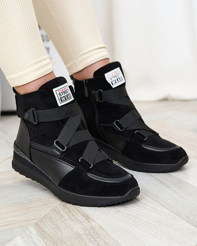 Royalfashion Cizme sport pentru femei negre Sattari