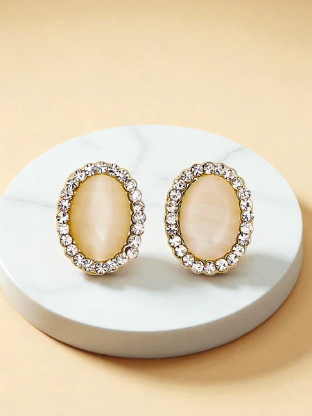 Royalfashion Cercei cu clips pentru femei, cu cristal și zirconiu