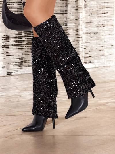 Cizme înalte pentru femei Royalfashion cu zirconii Endove