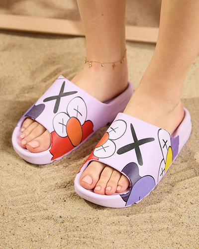 OUTLET Papuci de dama violet Elmino - Incaltaminte