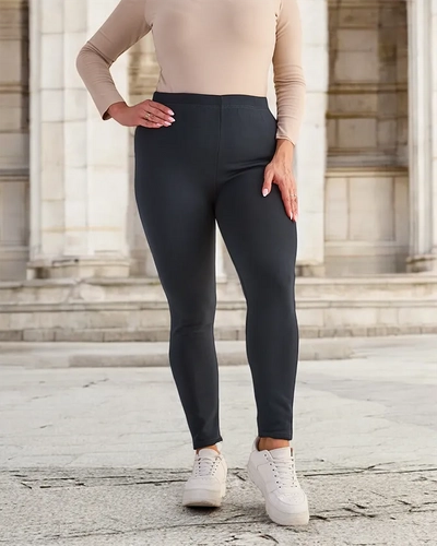 Royalfashion Pantaloni treggings izolați pentru femei PLUS SIZE