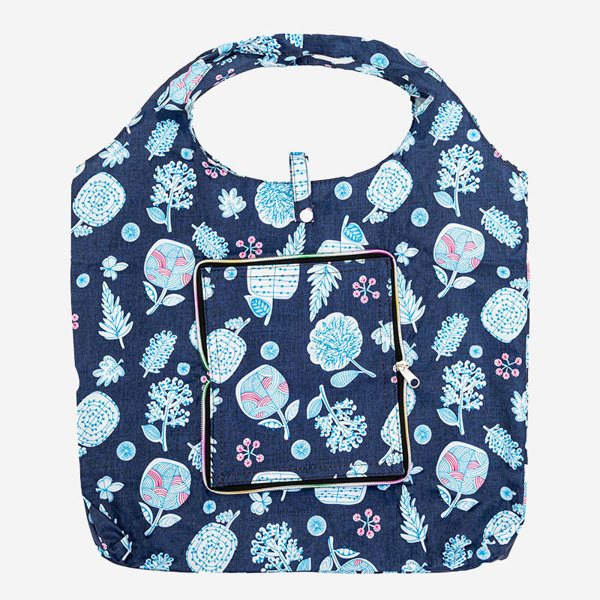 Geantă de cumpărături portofel floral bleumarin - Accesorii