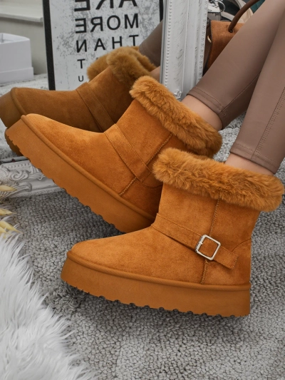 Royalfashion Krótkie buty a'la śniegowce damskie Myrelle