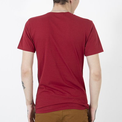 Tricou bărbătesc din bumbac roșu cu imprimeu - Îmbrăcăminte
