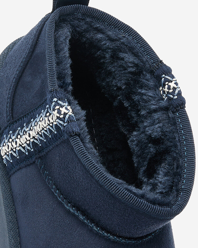 Royalfashion Pantofi de damă maro deschis a'la cizme de zăpadă cu ornament Parisela
