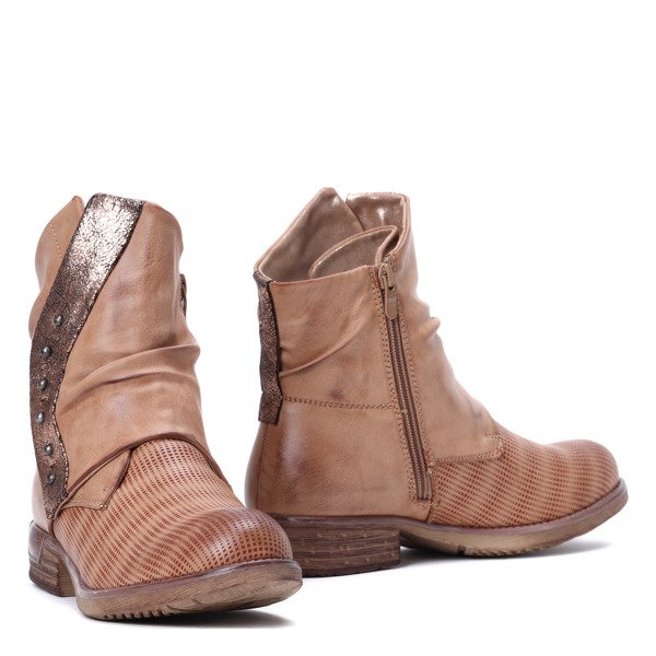 Jasnobrązowe workery Lou- Obuwie