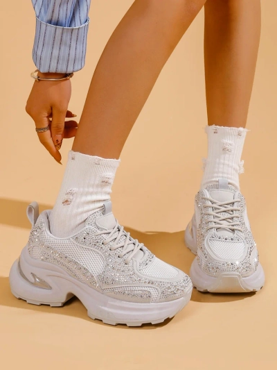 Sneakerii sportive Royalfashion pentru femei cu strasuri Bloss