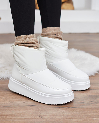 Royalfashion White Maderta cizme de zăpadă slip-on pentru femei
